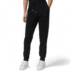NEW PSYCHO BUNNY patchin chenille bunny logo sweatpants in black